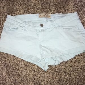 Hollister Low Rise Baby Blue Shorts